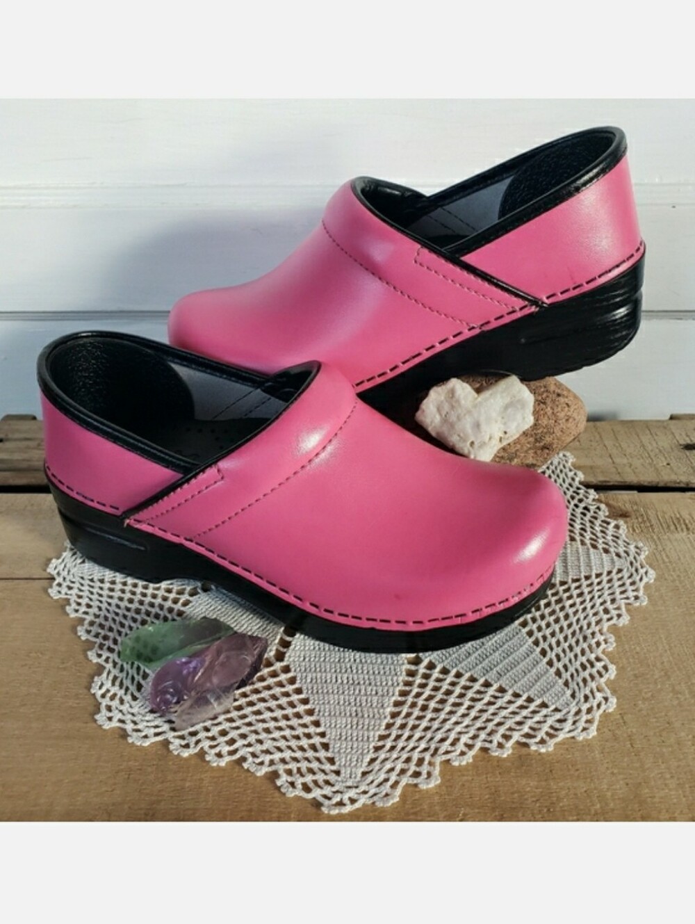 PetaL Pink Dansko Pro Clogs Azalea Floral Boho Wicked Cottage Girlhood Glinda 🌸 - Picture 11 of 14